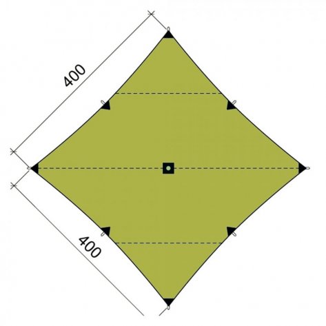 Тент квадратный Bask Canopy V3 4х4 (светло-оливковый)